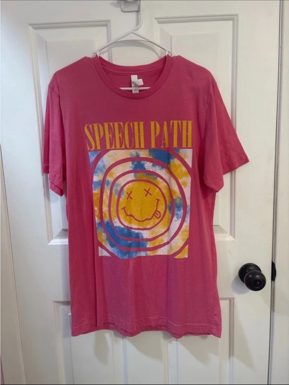 Speech Path Pink Graphic Tee Large